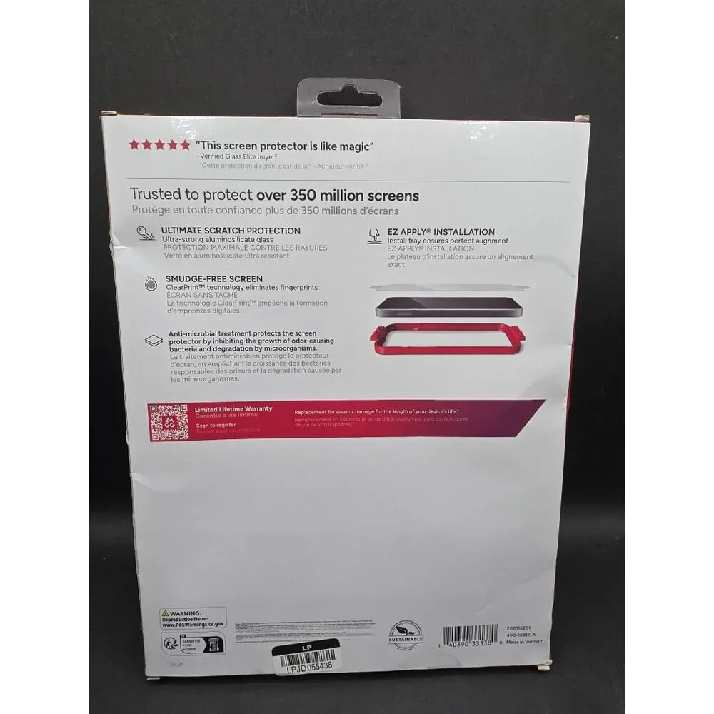 Zagg InvisibleShield Glass Elite Screen Protector For iPad Pro 11-Inch (M4) 5x S